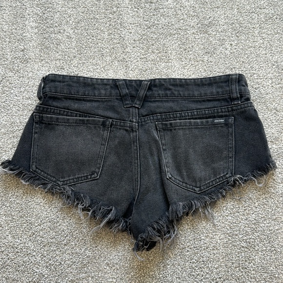 Volcom Micro Short Shorts size 24 Faded Black - Picture 2 of 2
